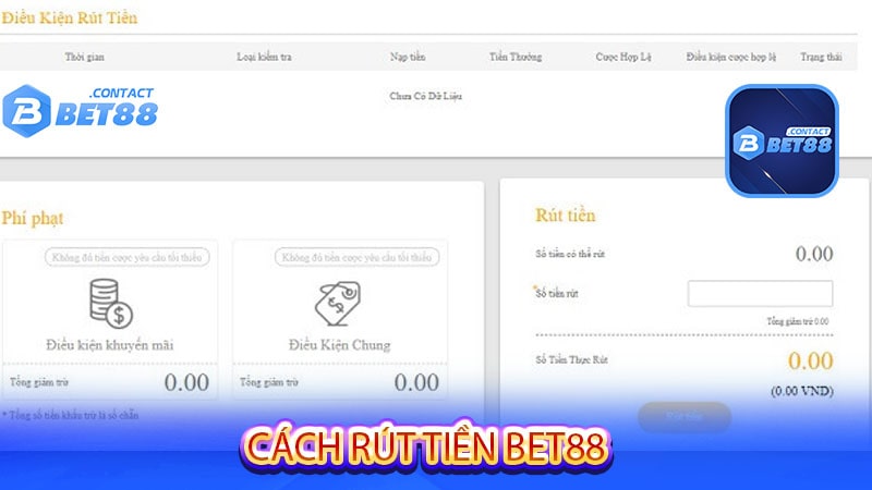 Cách rút tiền bet88